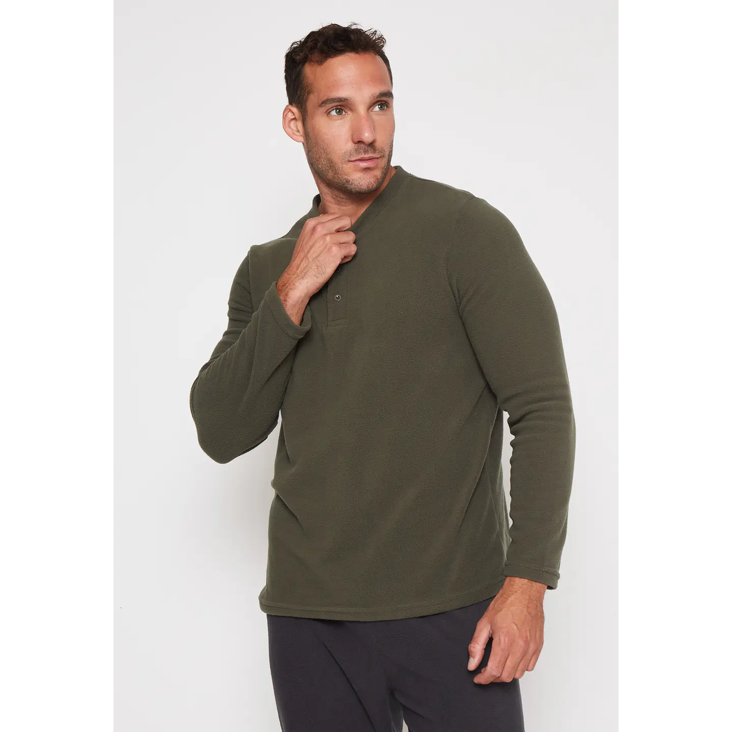 Pijama Polar Liso Hombre Verde Familyshop 3