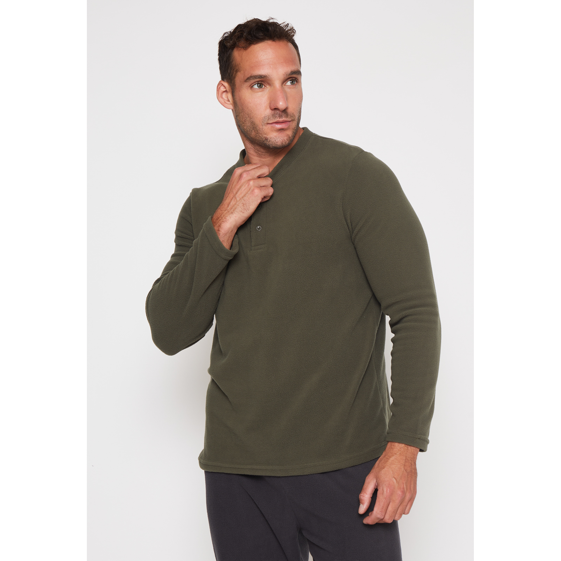 Pijama Polar Liso Hombre Verde Familyshop 3