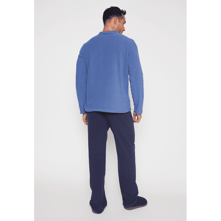 Pijama Polar Liso Hombre Azul Familyshop 2