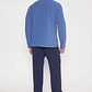 Pijama Polar Liso Hombre Azul Familyshop - Miniatura 2
