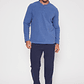 Pijama Polar Liso Hombre Azul Familyshop - Miniatura 1