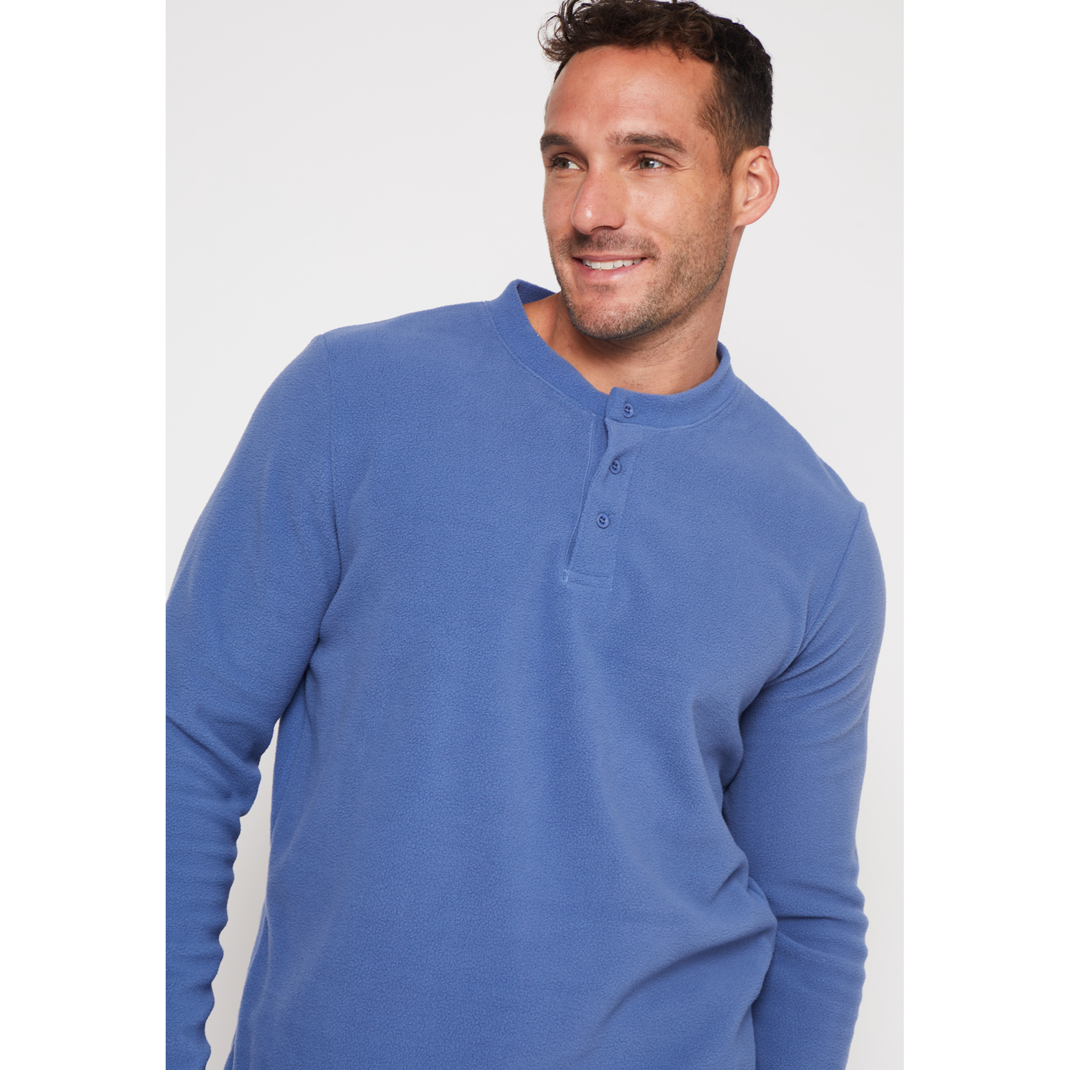 Pijama Polar Liso Hombre Azul Familyshop 4