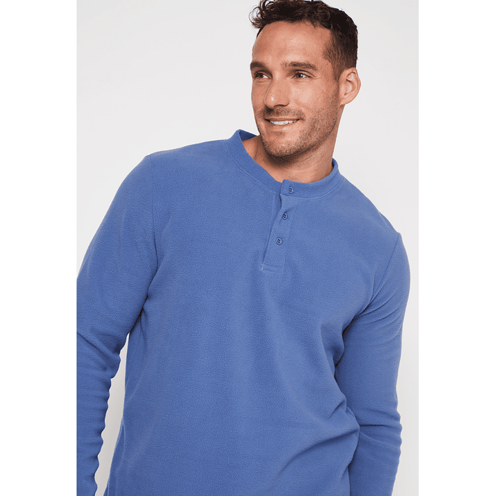 Pijama Polar Liso Hombre Azul Familyshop 4