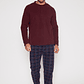 Pijama Polar Hombre Burdeo Familyshop - Miniatura 1