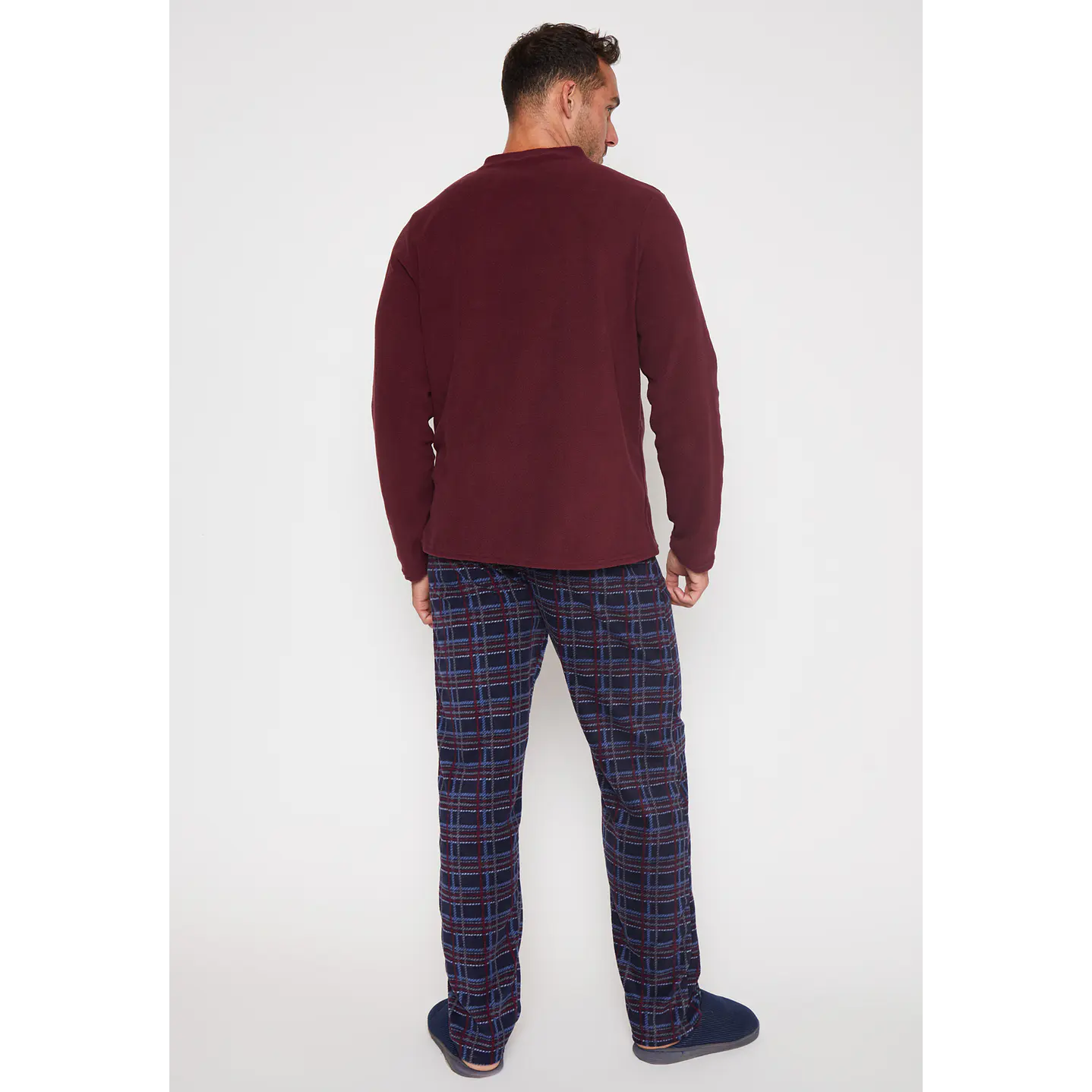 Pijama Polar Hombre Burdeo Familyshop 2
