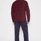 Pijama Polar Hombre Burdeo Familyshop - Miniatura 2