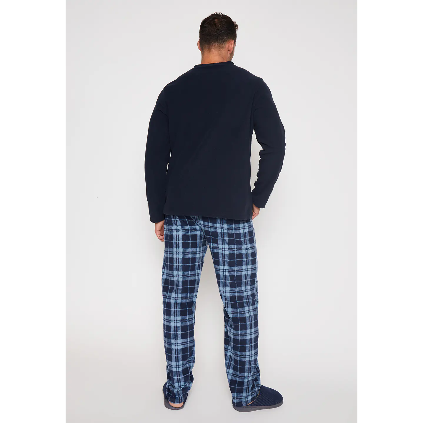 Pijama Polar Escocesa Hombre Azul Familyshop 2