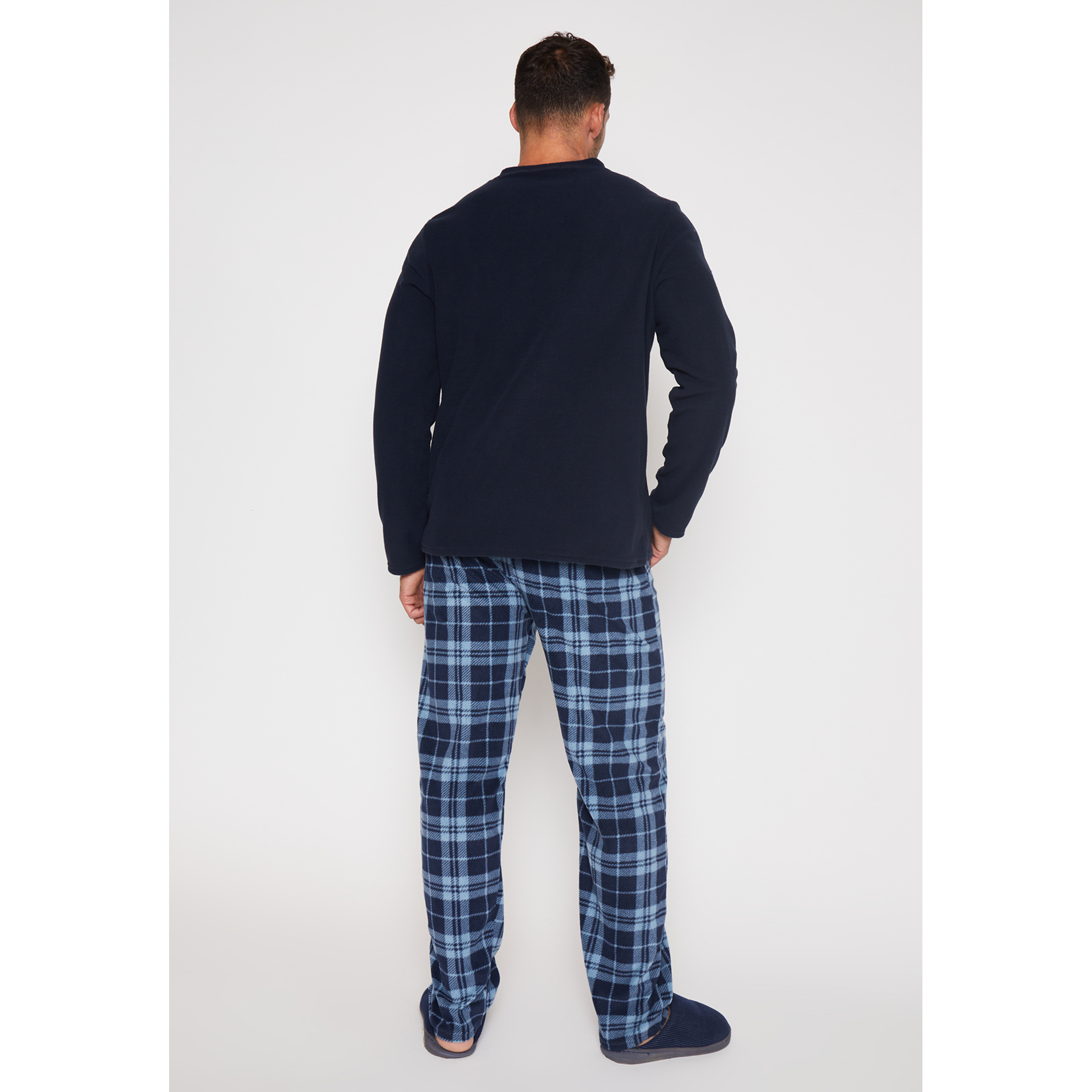 Pijama Polar Escocesa Hombre Azul Familyshop 2