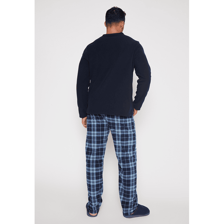 Pijama Polar Escocesa Hombre Azul Familyshop 2