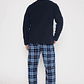 Pijama Polar Escocesa Hombre Azul Familyshop - Miniatura 2