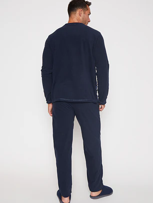 Pijama Polar Pant Hombre Azul Familyshop