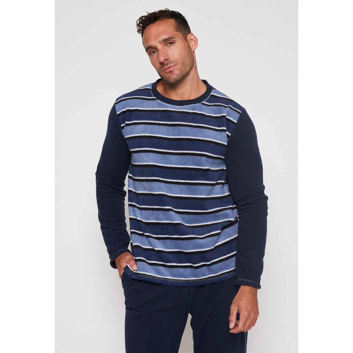 Pijama Polar Pant Hombre Azul Familyshop 3