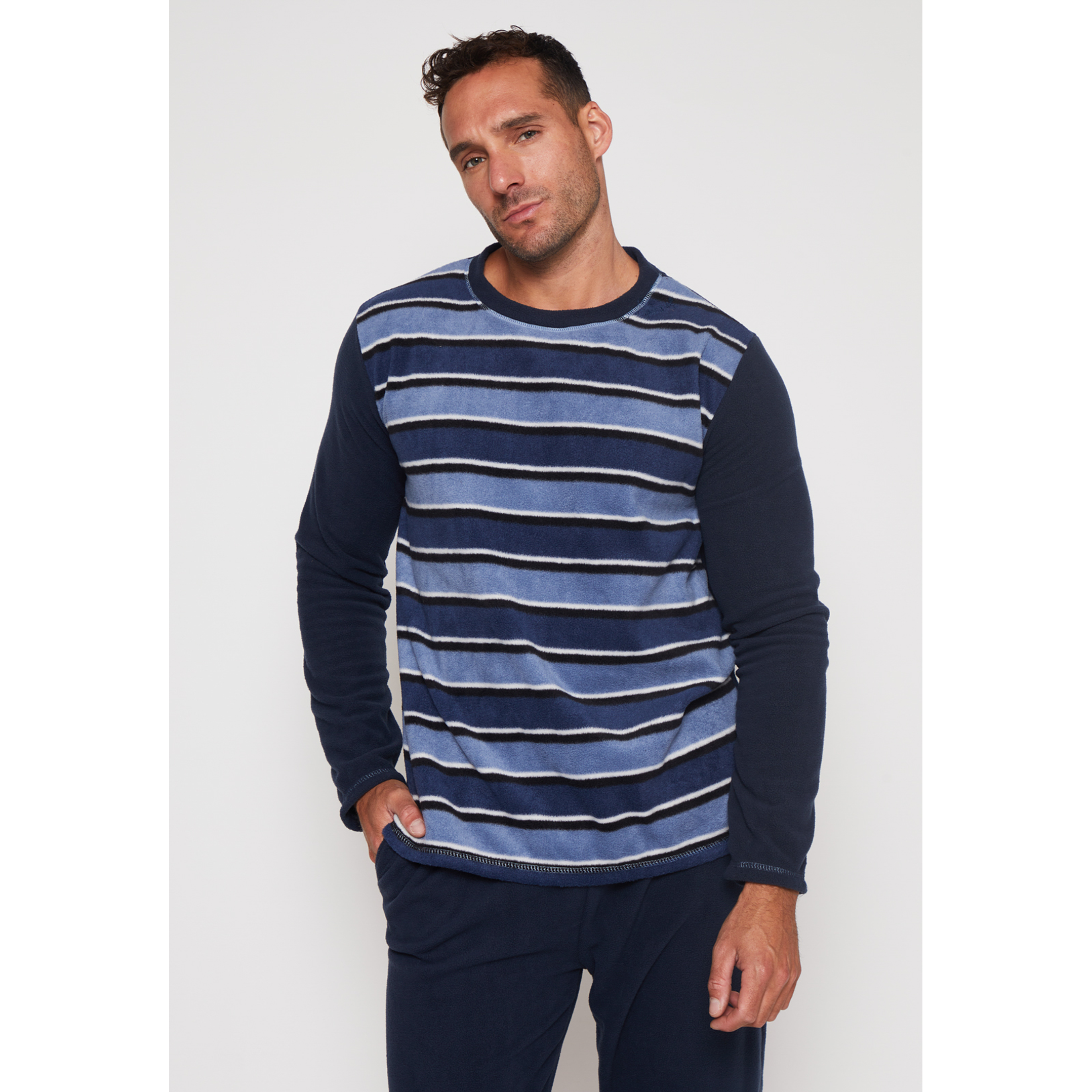 Pijama Polar Pant Hombre Azul Familyshop 3