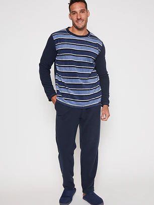 Pijama Polar Pant Hombre Azul Familyshop