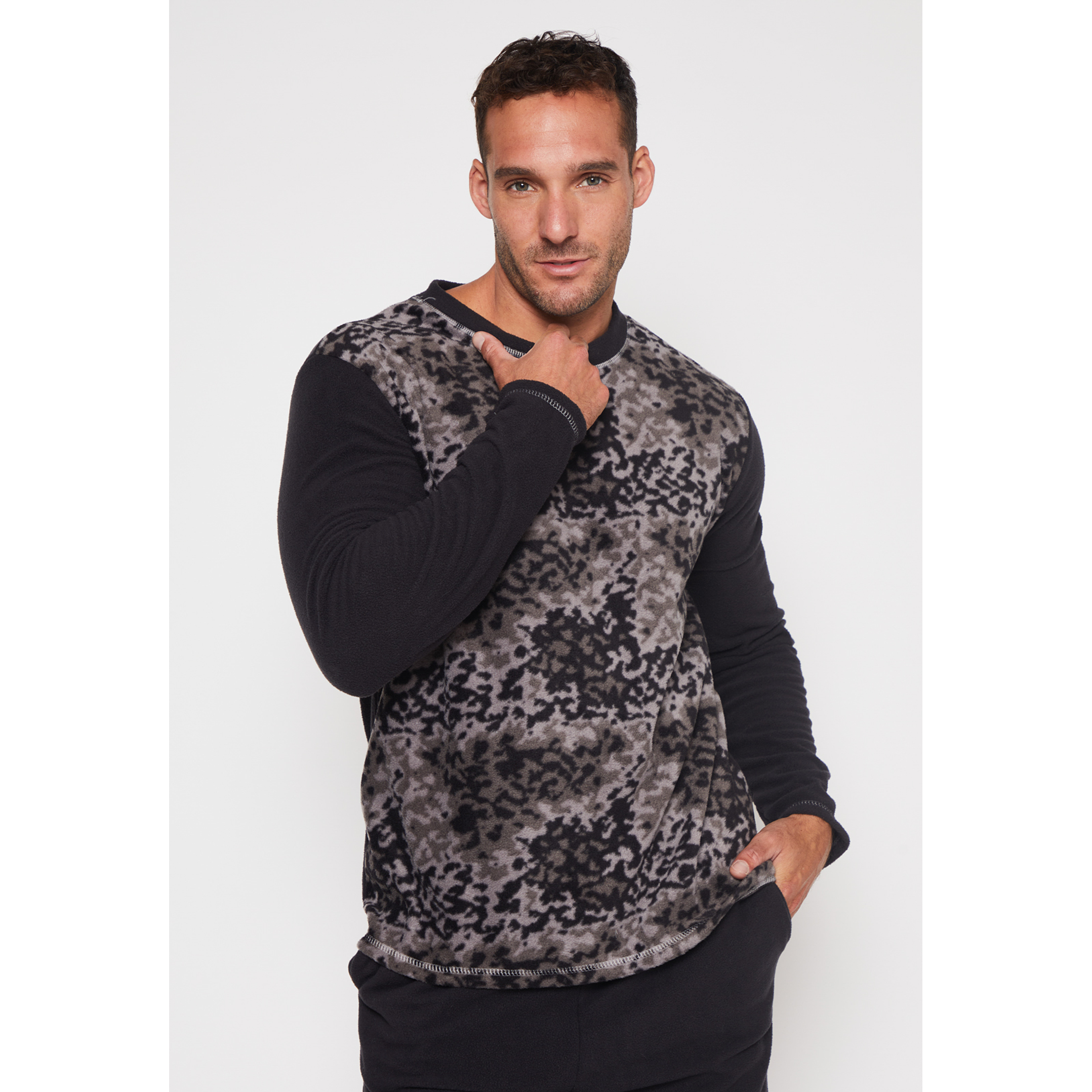 Pijama Polar Hombre Gris Familyshop 3