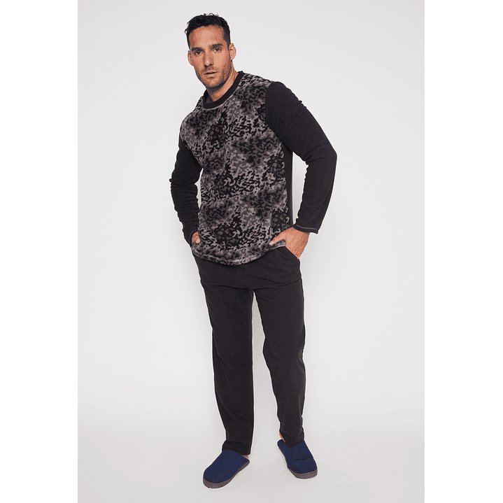 Pijama Polar Hombre Gris Familyshop 1