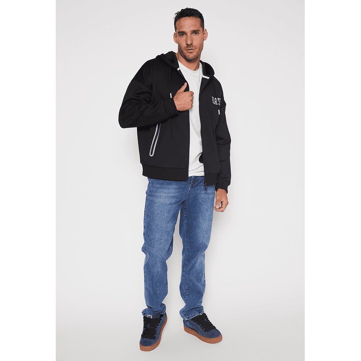 Polerón Soft Hombre Negro Familyshop 4