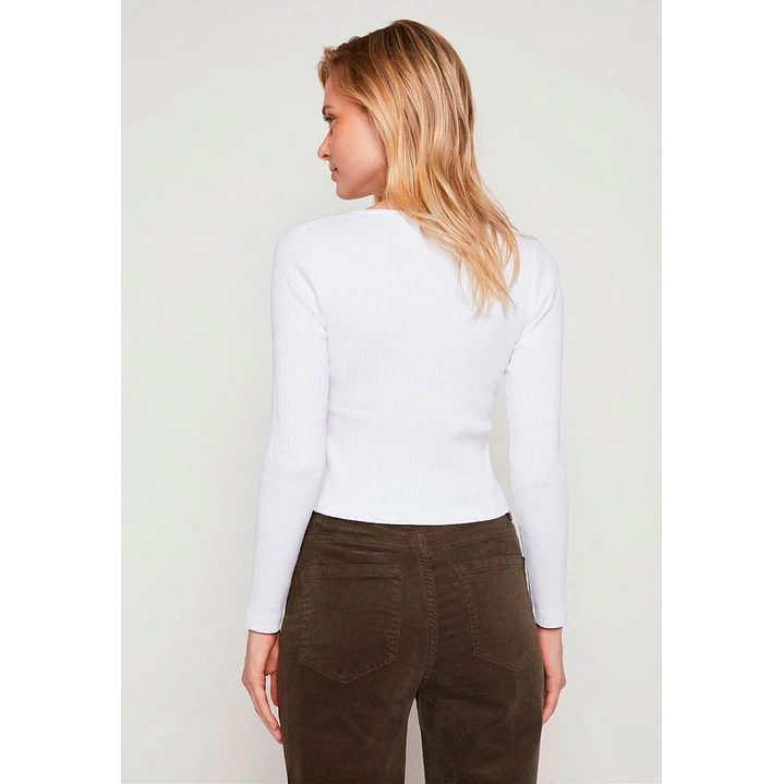 Polera Seamless Mujer Blanco Familyshop 3