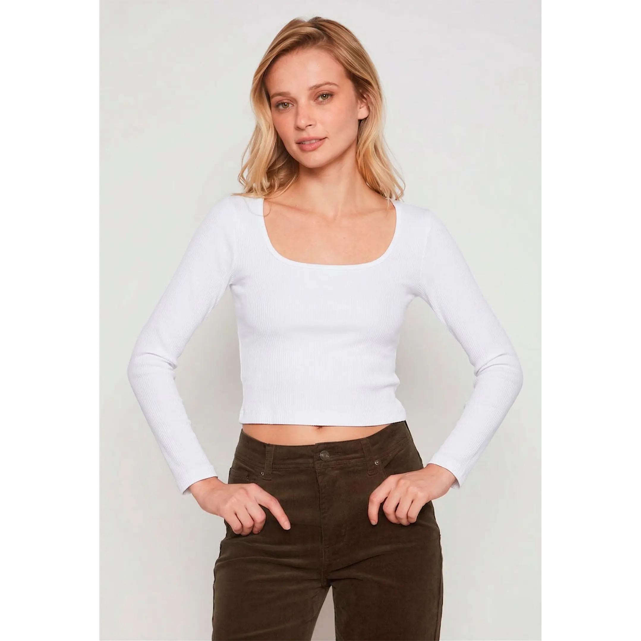 Polera Seamless Mujer Blanco Familyshop 1