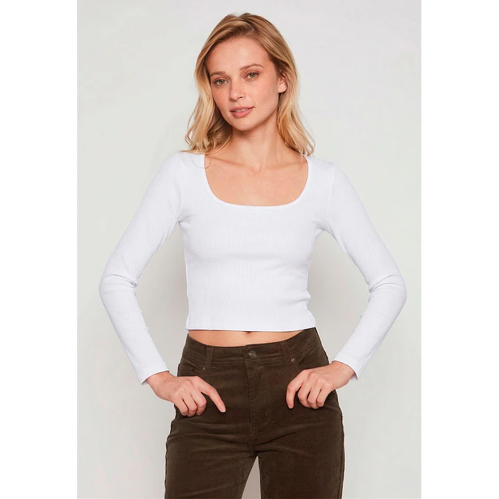 Polera Seamless Mujer Blanco Familyshop 1