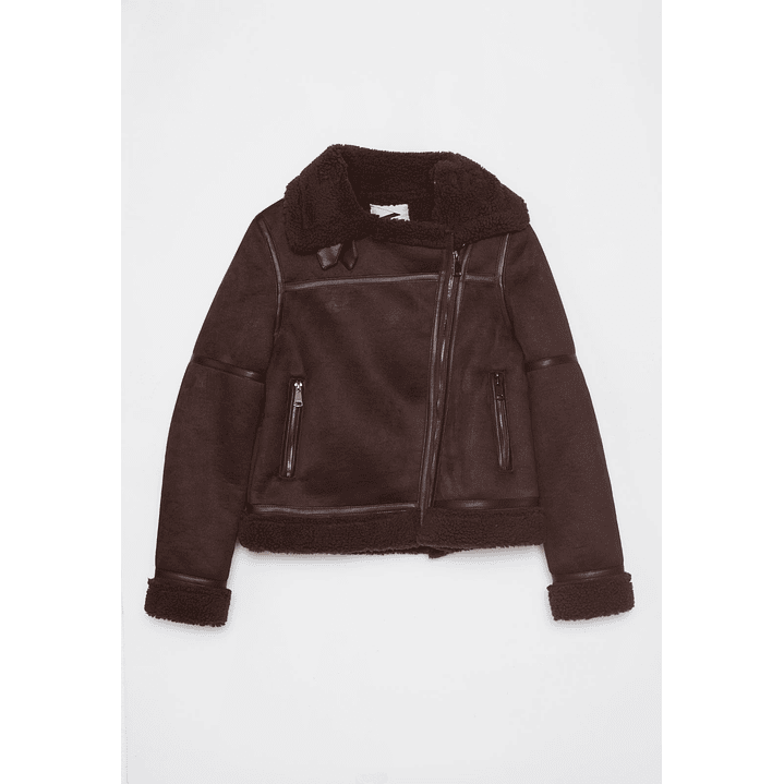 Chaqueta Aviadora Mujer Café Familyshop 1