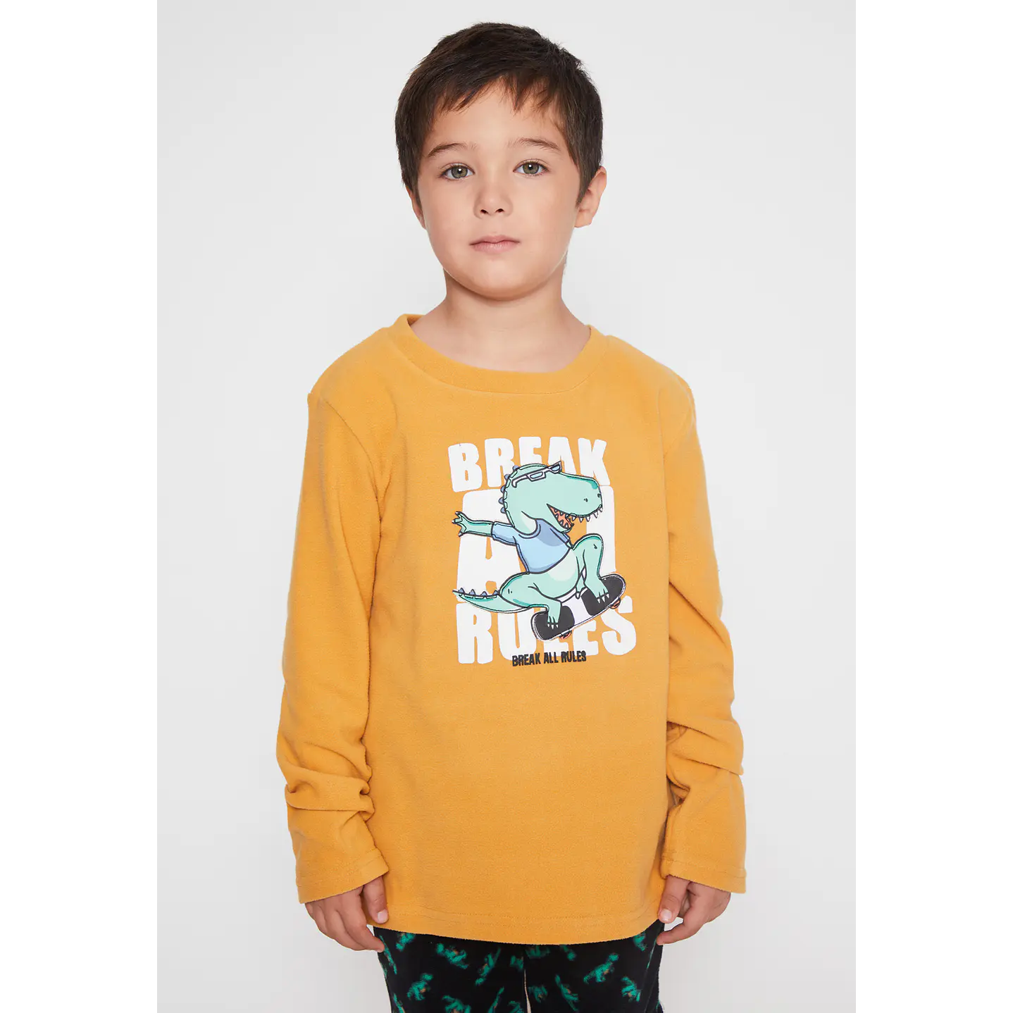 Pijama Polar Break Rules Niño Beige Familyshop 3
