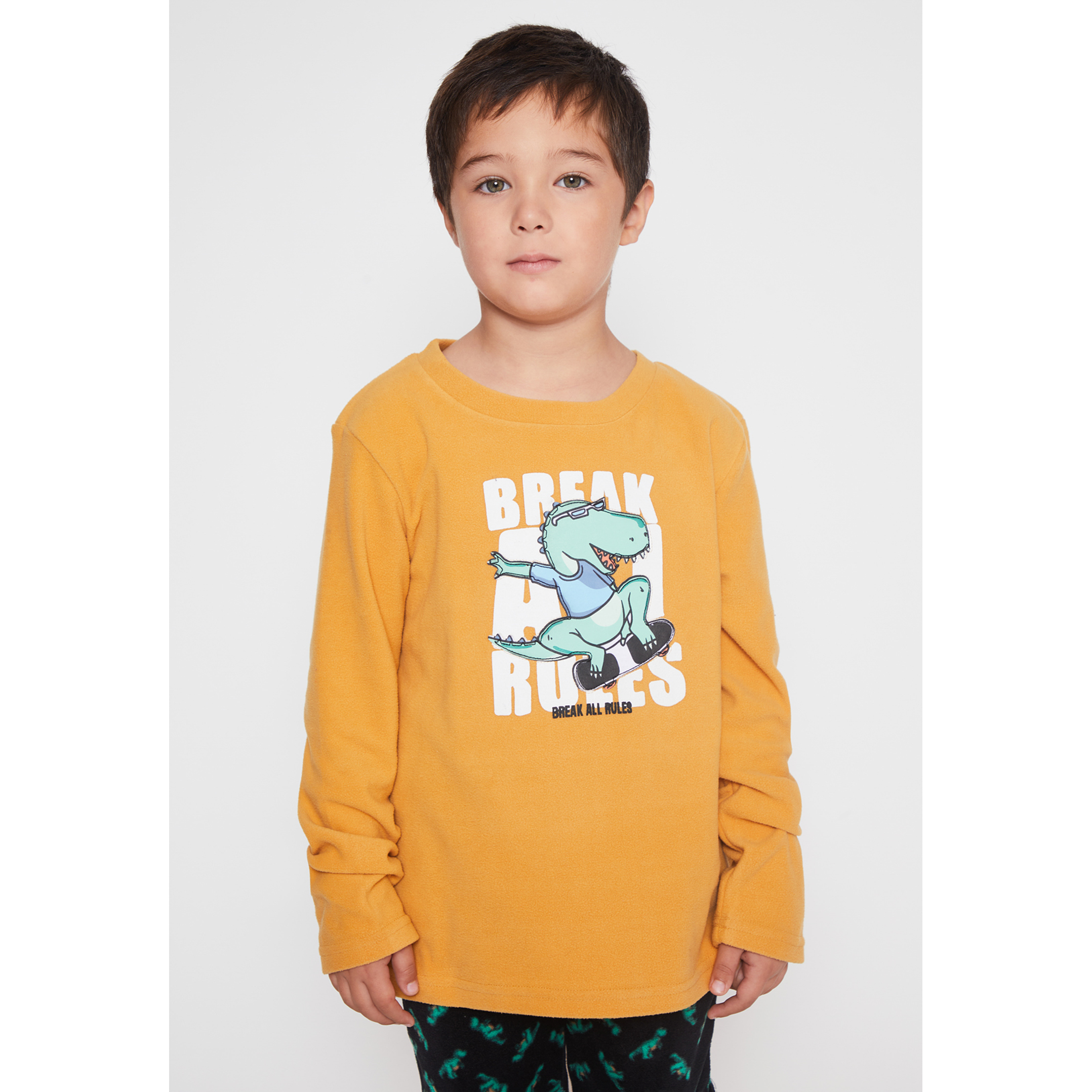 Pijama Polar Break Rules Niño Beige Familyshop 3