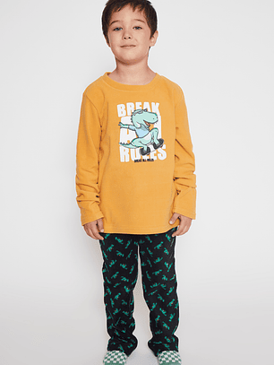 Pijama Polar Break Rules Niño Beige Familyshop