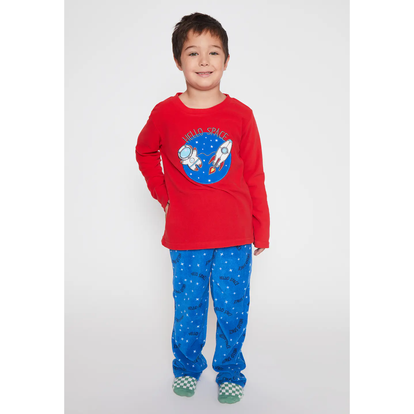 Pijama Polar Space Niño Rojo Familyshop 1