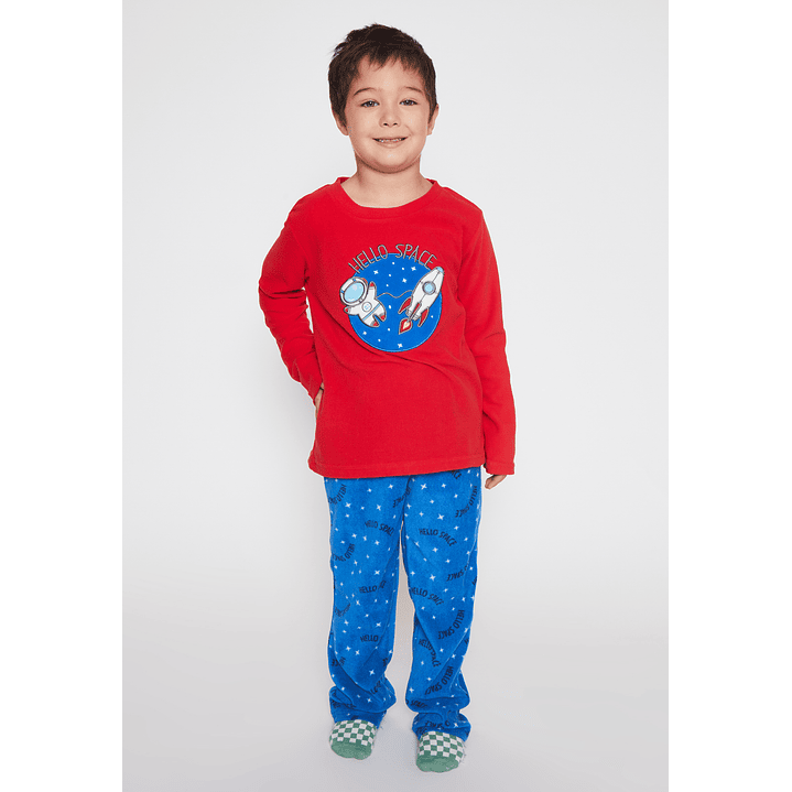 Pijama Polar Space Niño Rojo Familyshop 1