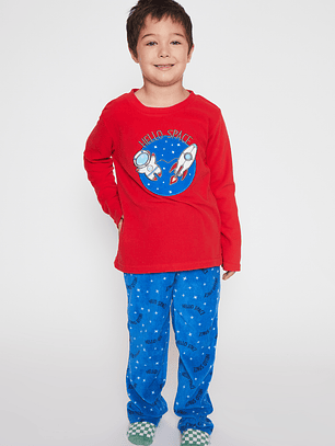 Pijama Polar Space Niño Rojo Familyshop