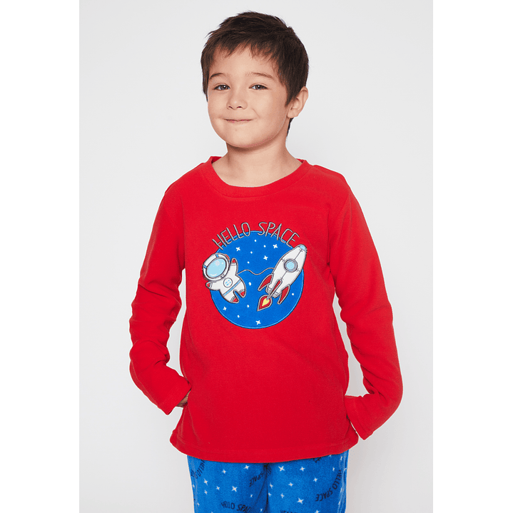 Pijama Polar Space Niño Rojo Familyshop 3