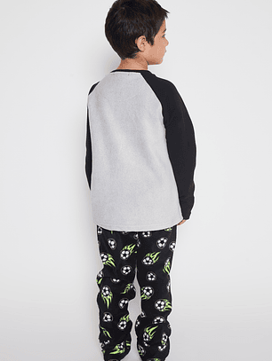 Pijama Polar Fear Nothing Niño Gris Familyshop