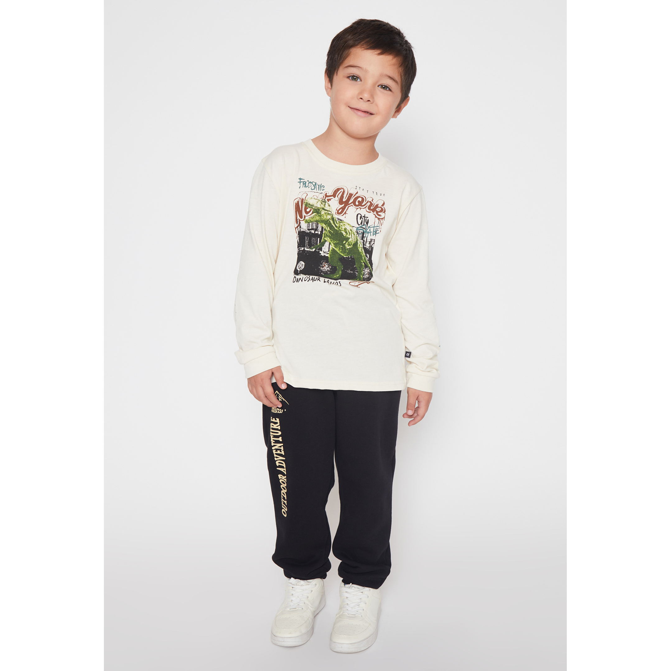 Pantalón Buzo Costado Niño Negro Familyshop 3