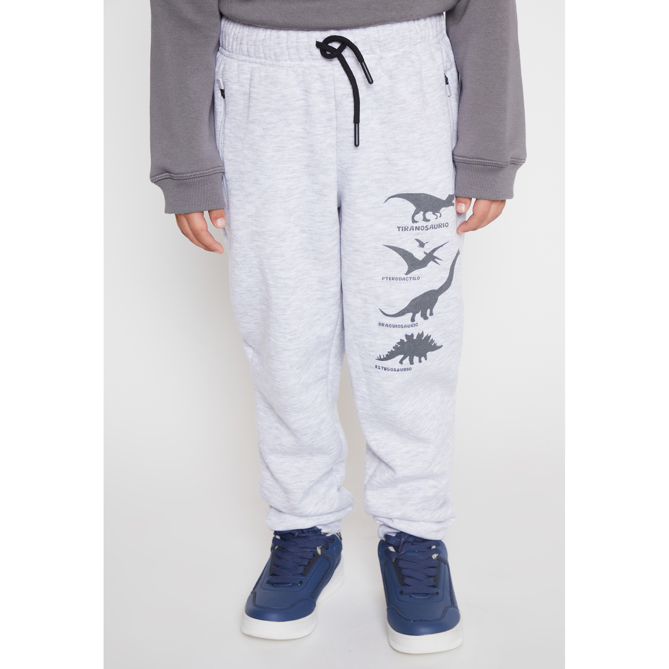 Pantalón Buzo Costado Niño Gris Familyshop 1