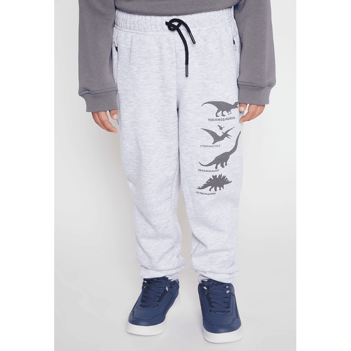 Pantalón Buzo Costado Niño Gris Familyshop 1