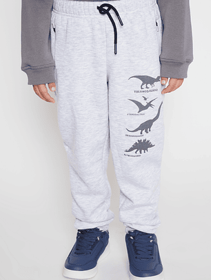 Pantalón Buzo Costado Niño Gris Familyshop