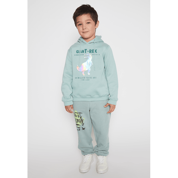 Pantalón Buzo Costado Niño Verde Familyshop 3