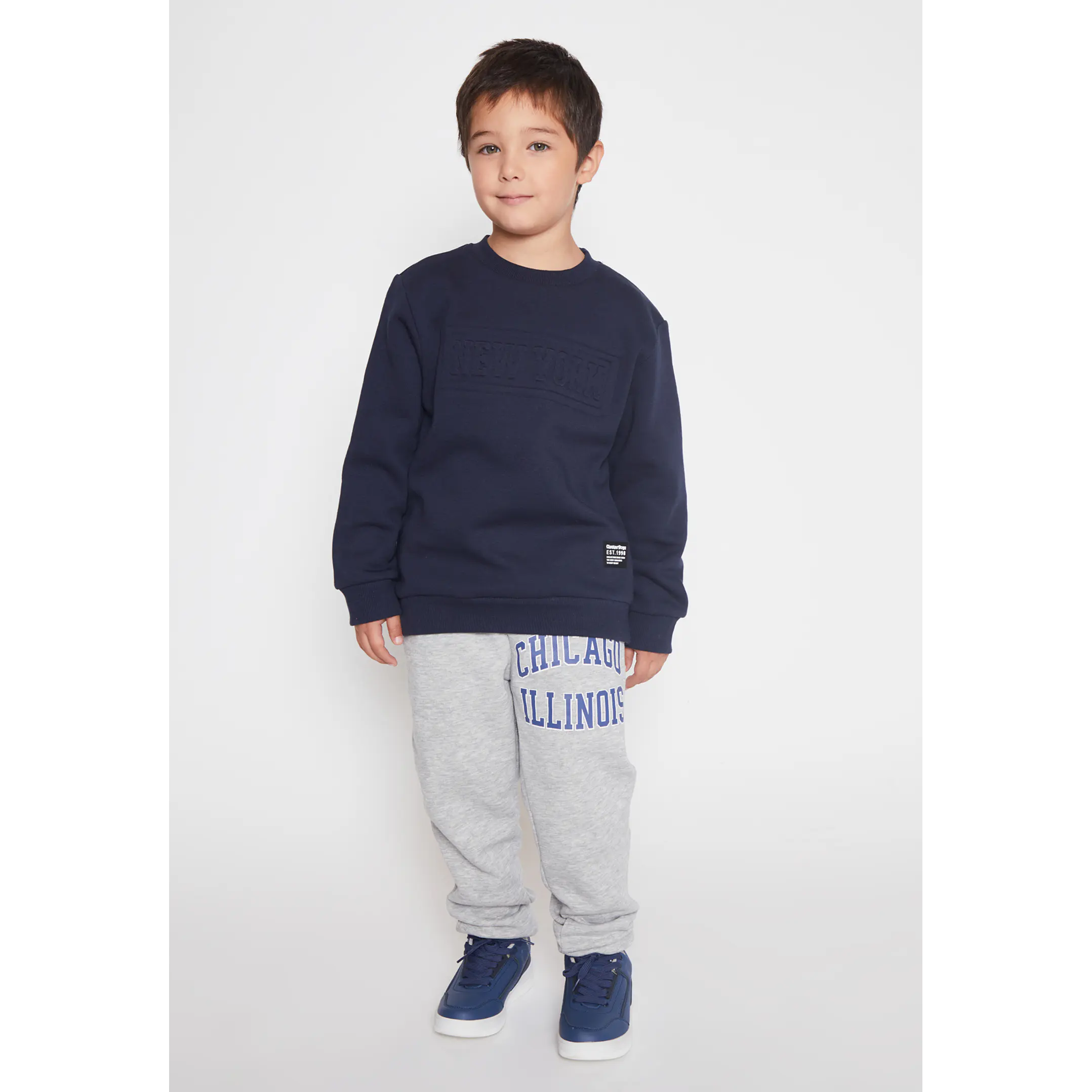 Pantalón Buzo Basic Niño Gris Familyshop 3