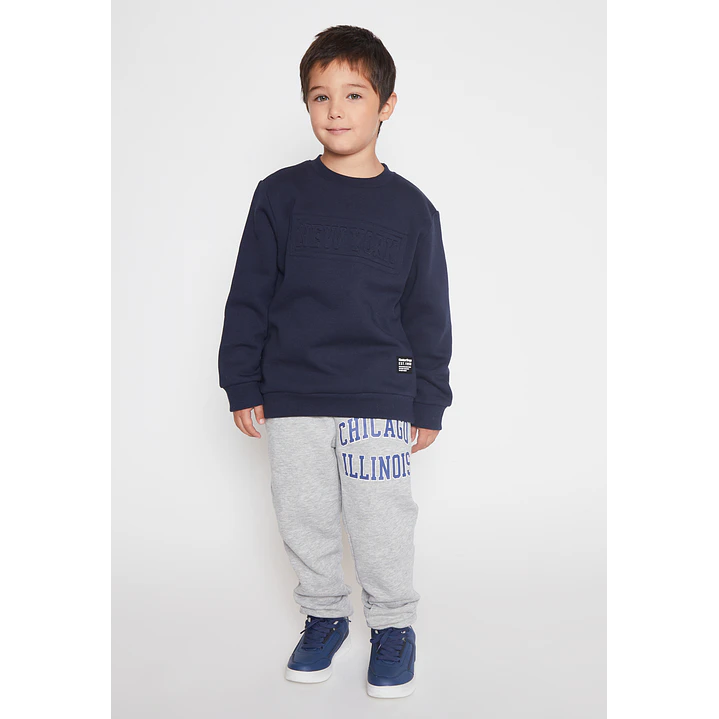 Pantalón Buzo Basic Niño Gris Familyshop 3