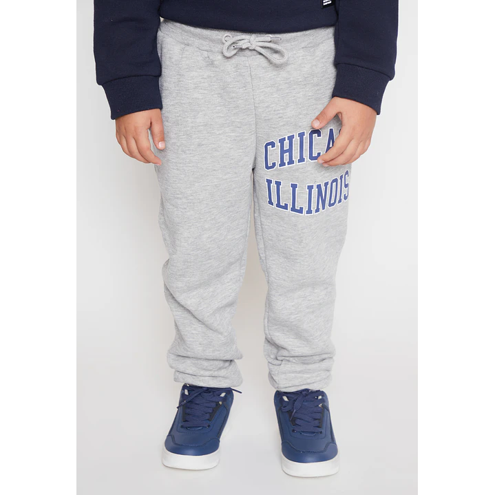Pantalón Buzo Basic Niño Gris Familyshop 1