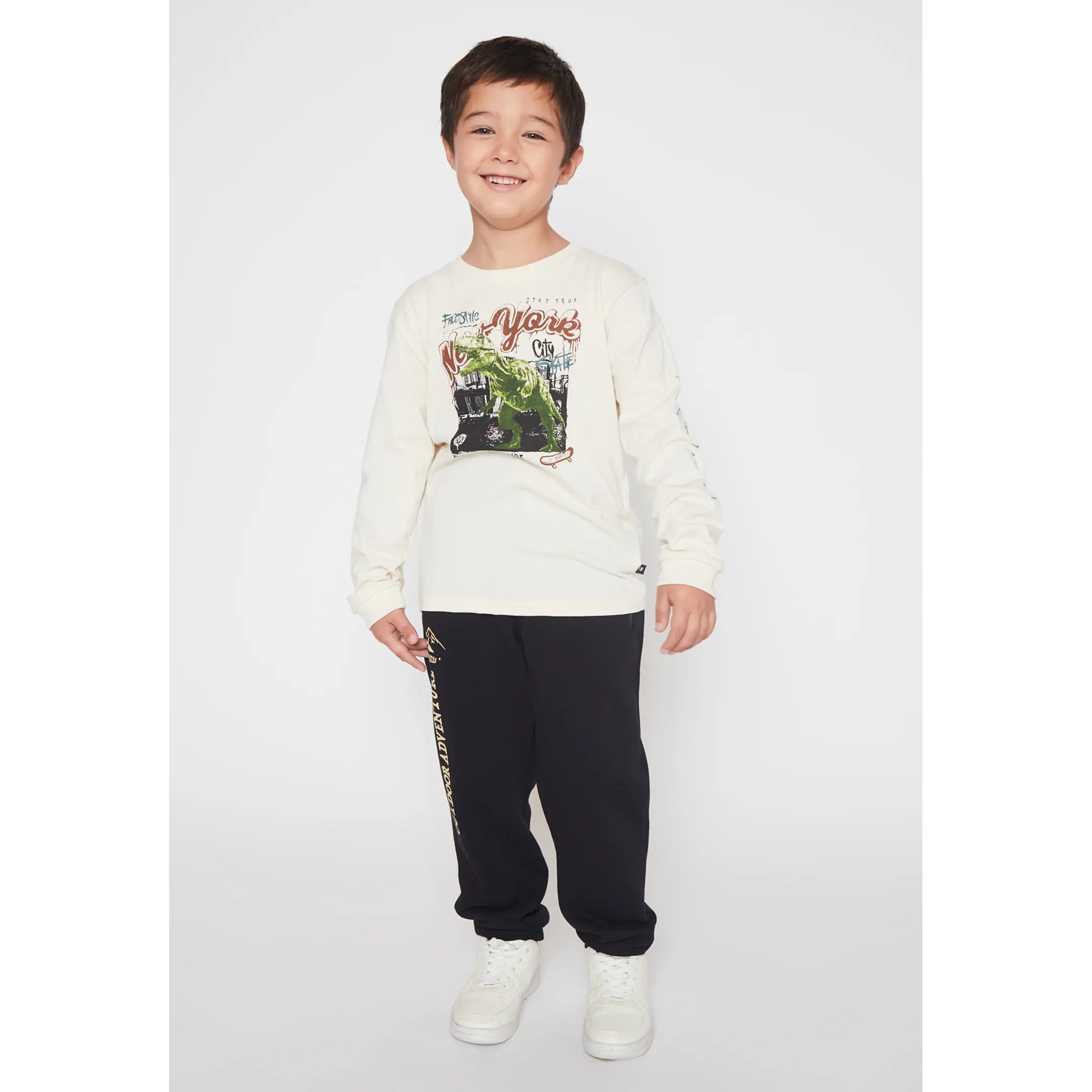 Polera Dino Niño Mostaza Familyshop 3