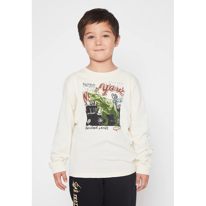 Polera Dino Niño Mostaza Familyshop 1
