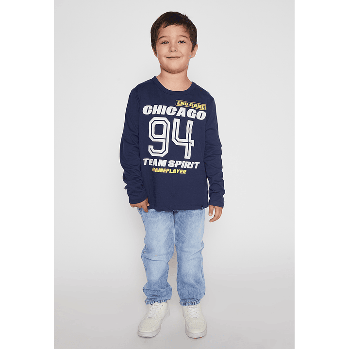 Polera Racing Niño Azul Familyshop 3