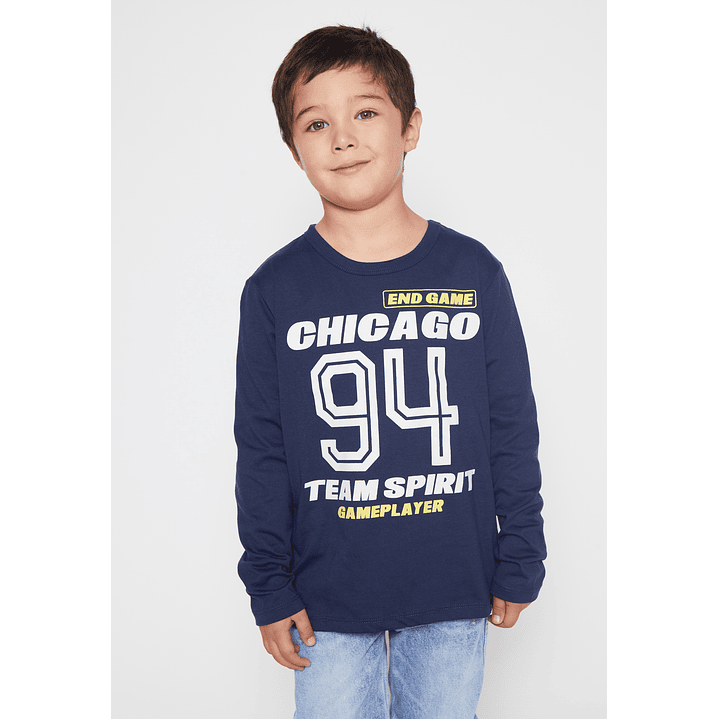 Polera Racing Niño Azul Familyshop 1