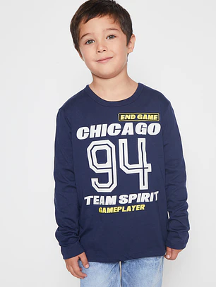 Polera Racing Niño Azul Familyshop