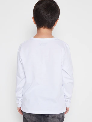 Polera Racing Start Niño Blanco Familyshop