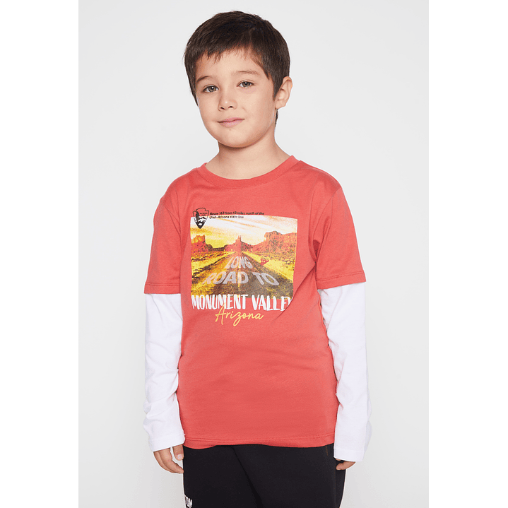 Polera Street Niño Rojo Familyshop 1