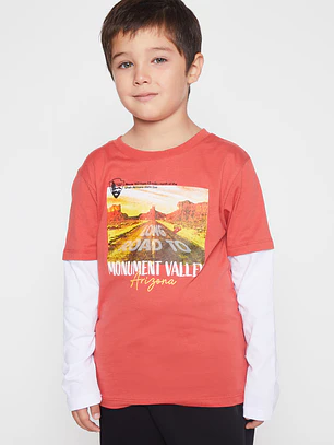 Polera Street Niño Rojo Familyshop