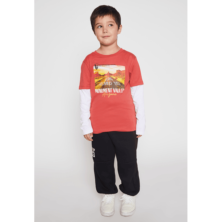 Polera Street Niño Rojo Familyshop 3